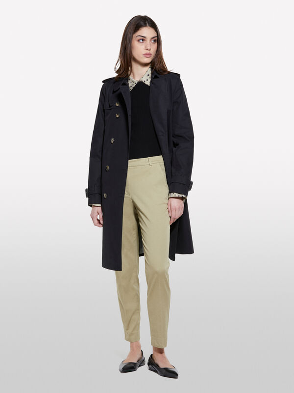 Military green chinos Military green chinos - women's chino trousers | Sisley