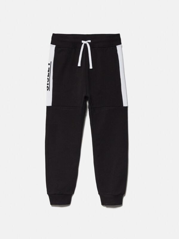 Joggers with logoed band