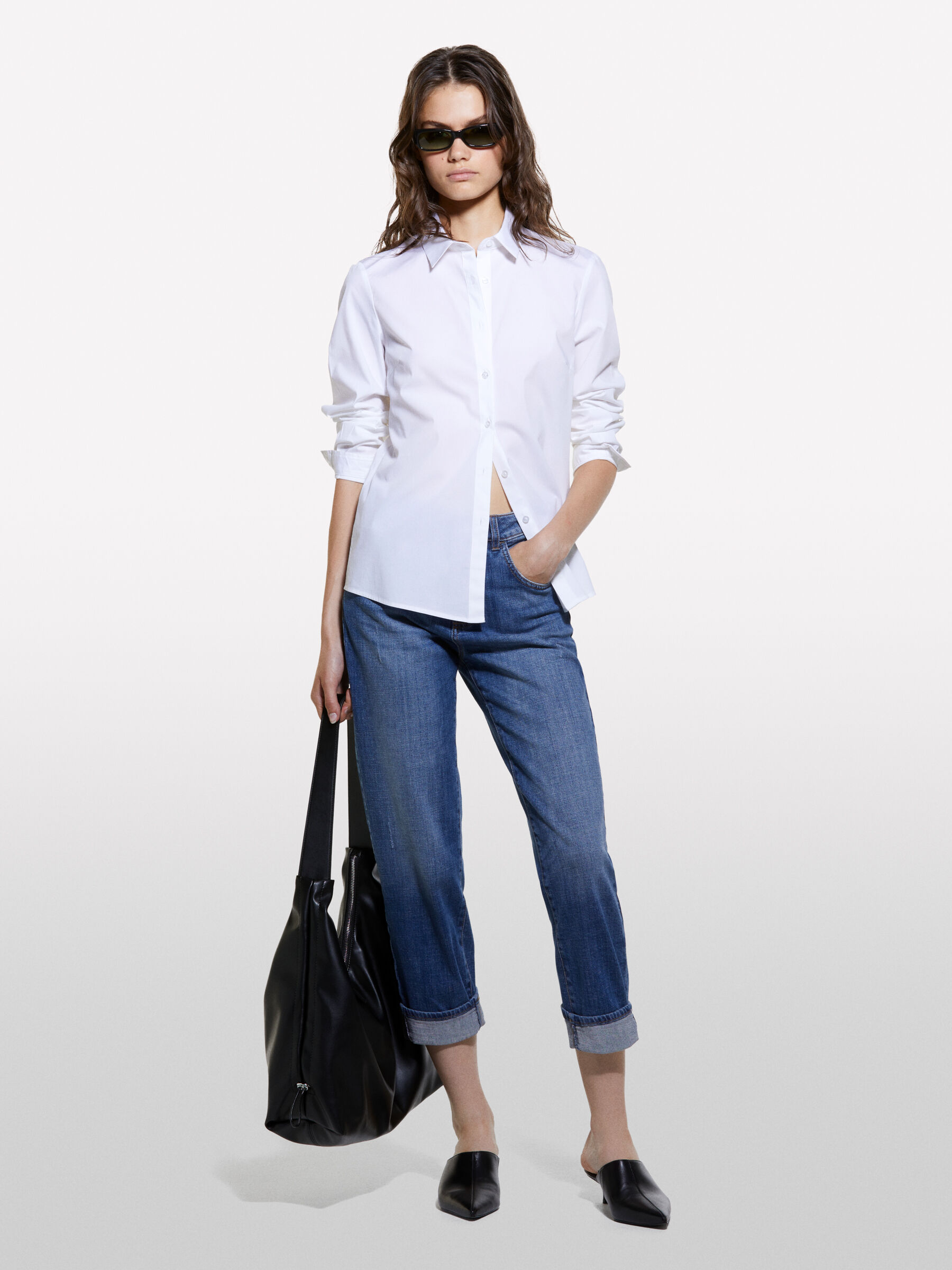 Blue regular fit Manhattan jeans;, Blue - Sisley