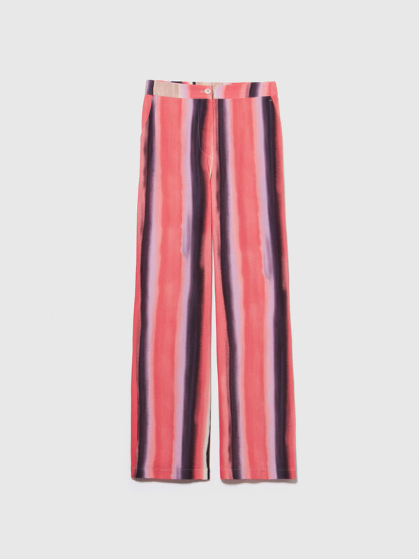 Printed trousers - women's palazzo trousers | Sisley