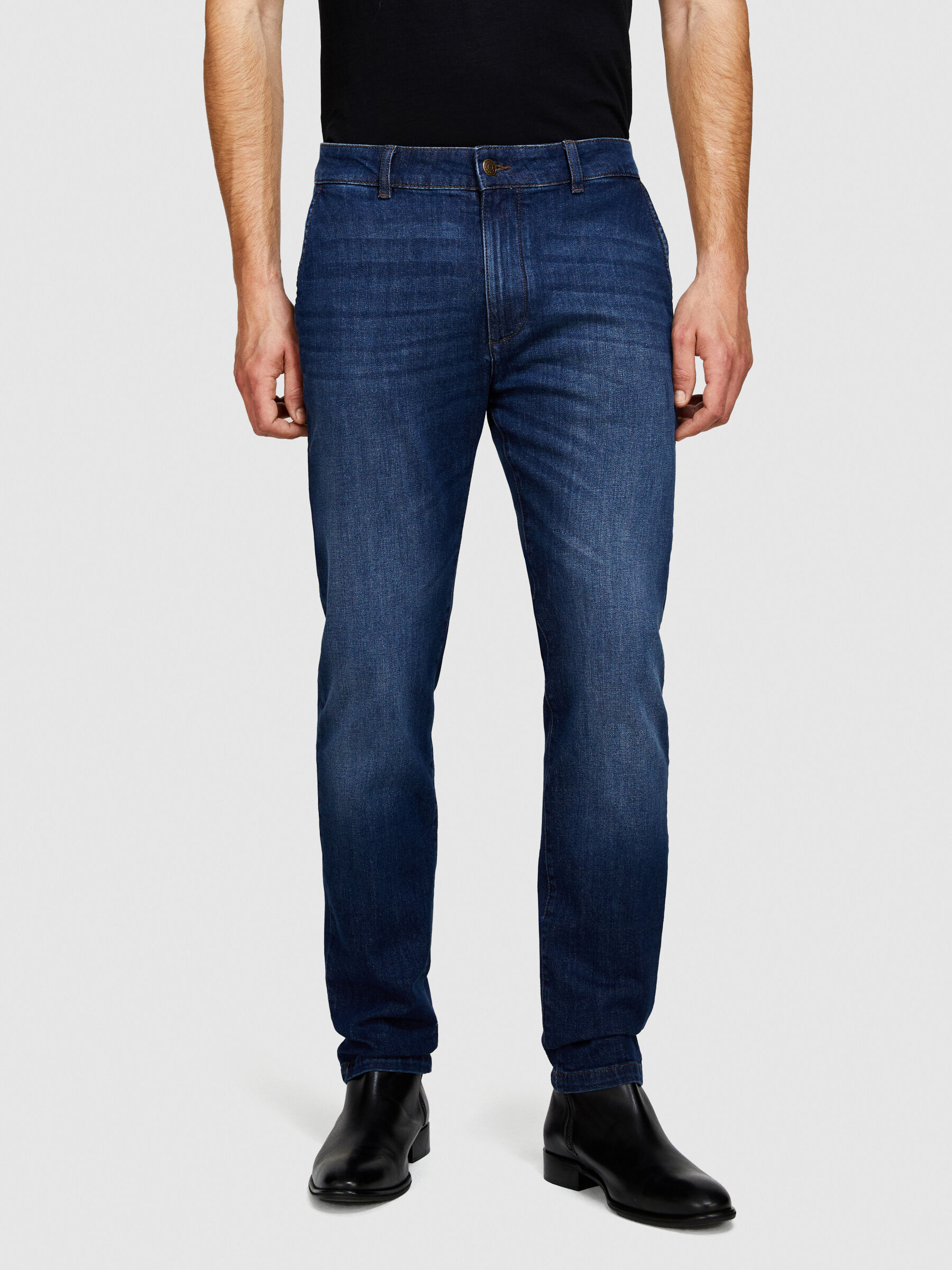 Baltimore denim chinos, Blue - Sisley