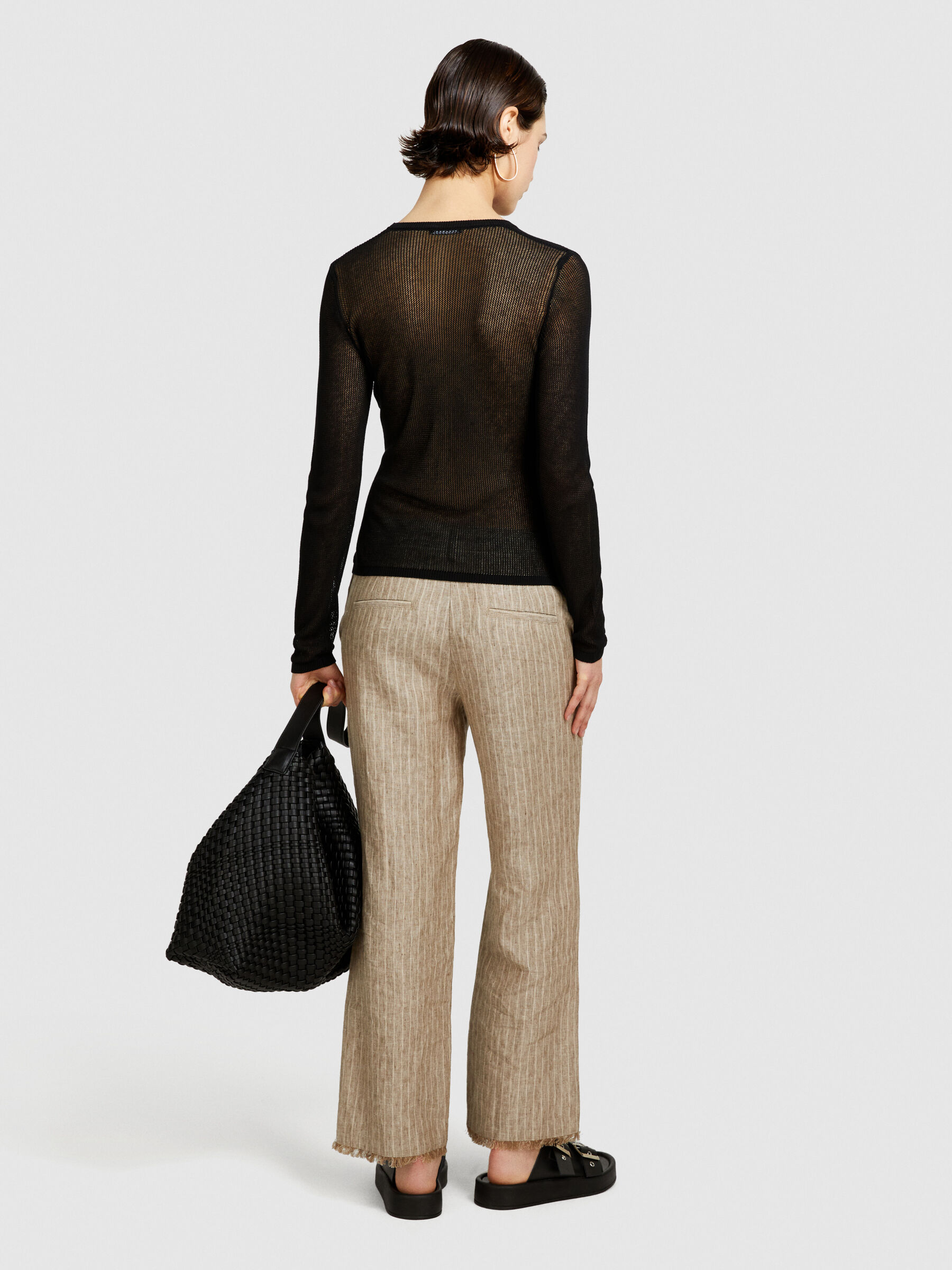 Sweater with floral lace Women image number null