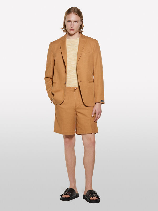 Camel regular fit bermudas - men's shorts | Sisley