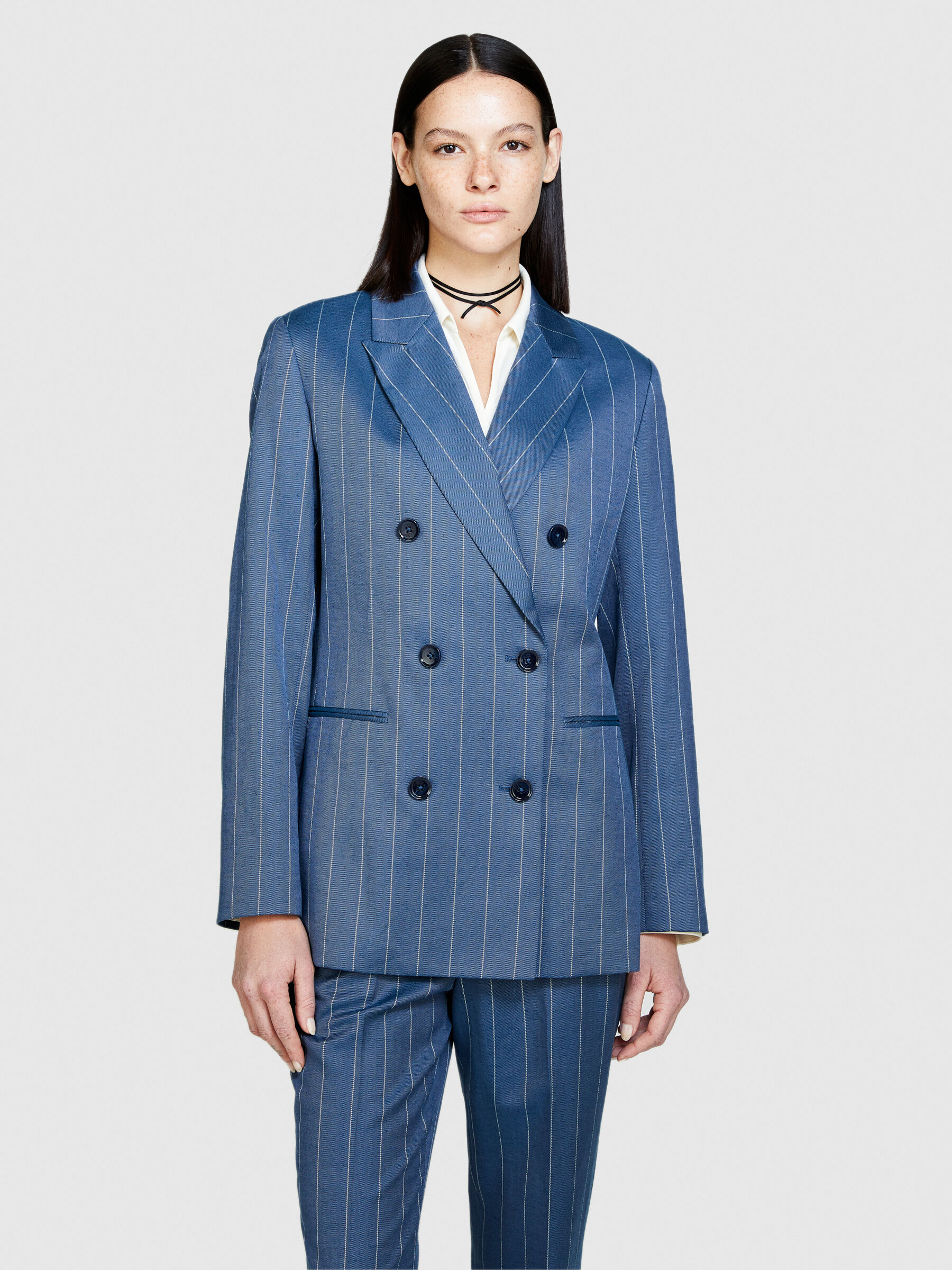 Striped blazer Blue Sisley
