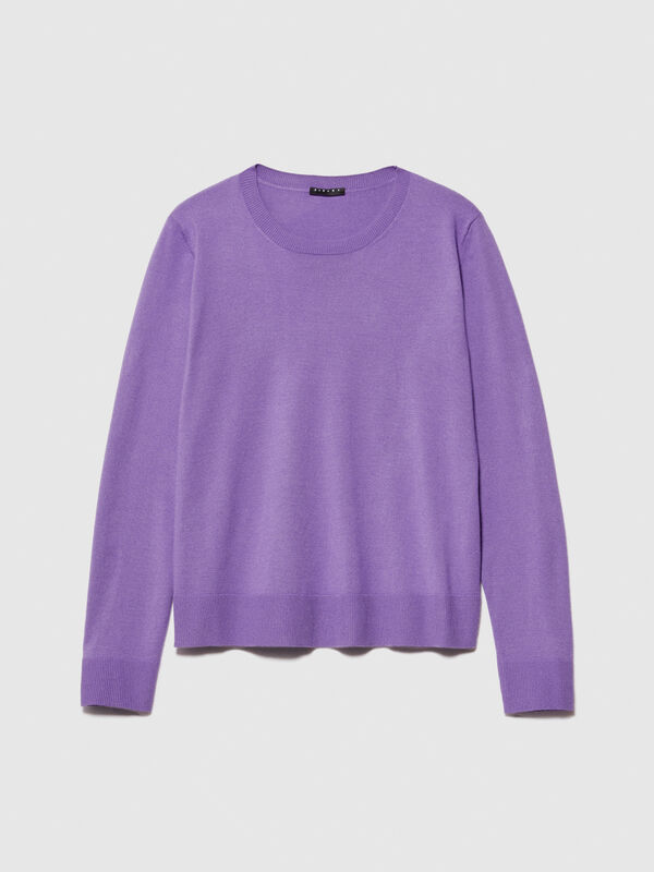 Solid colored sweater - women's crew neck sweaters | Sisley