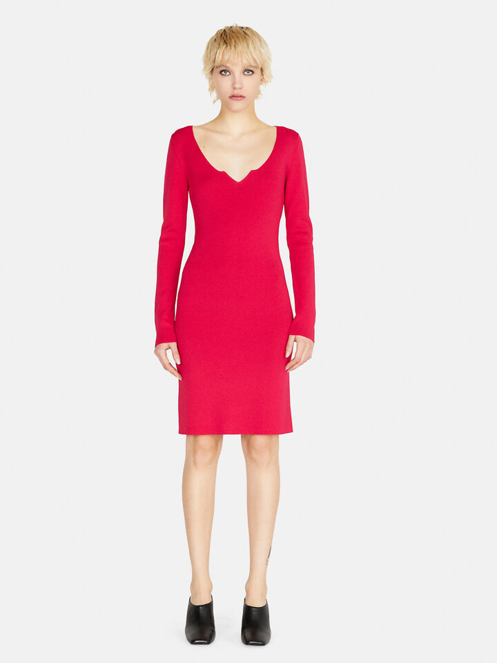 Sisley women Red Midi Dress, Made In Italy, Small
