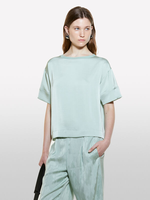 Light green short sleeve blouse - women's blouses | Sisley