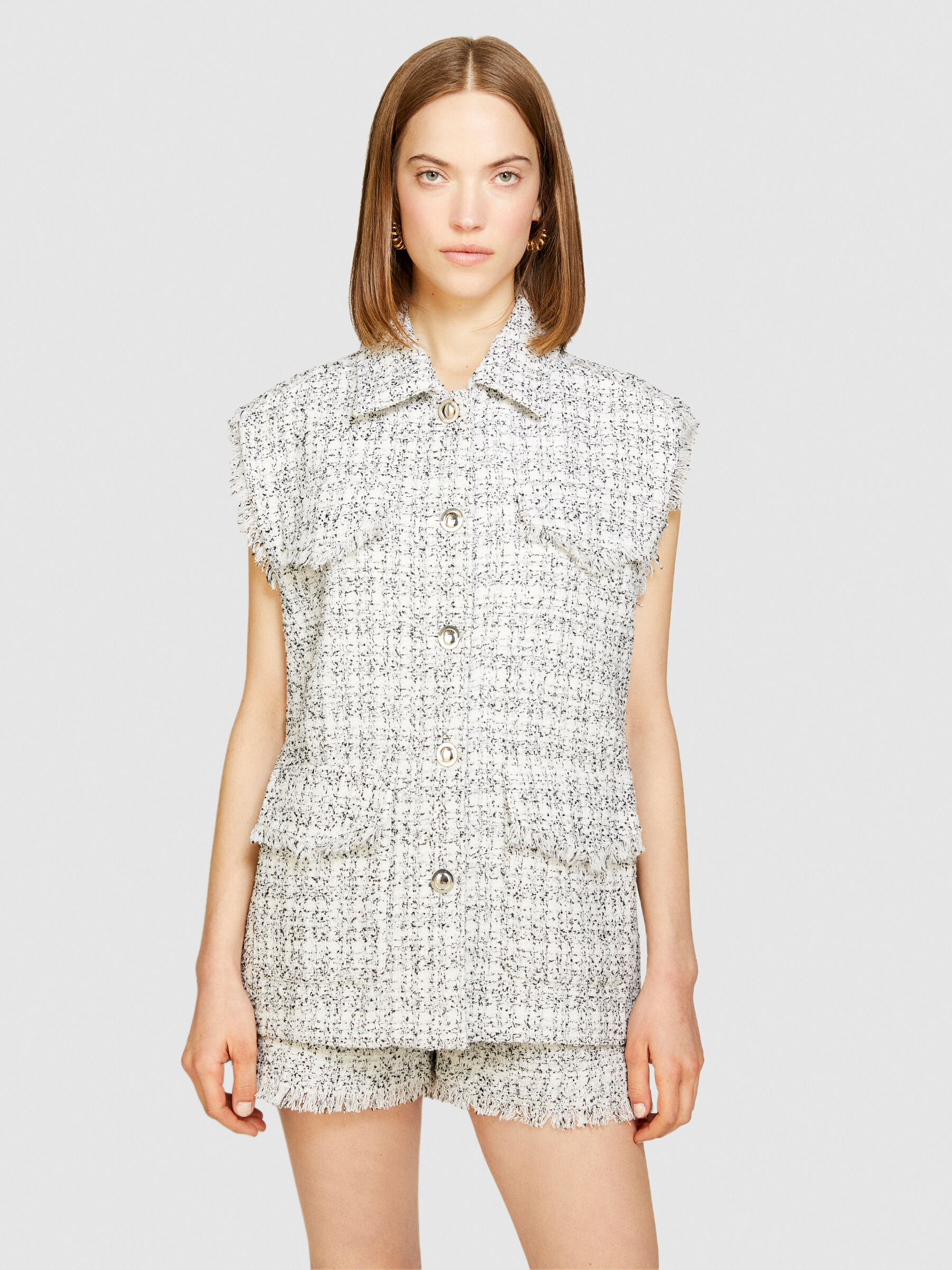 Bouclé vest Women image number null