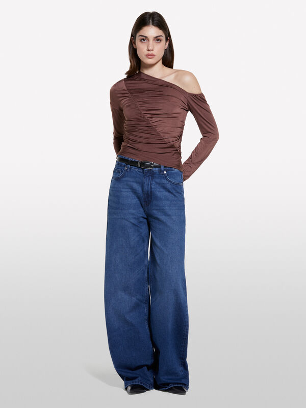 Blue Style 72  wide fit jeans - women's palazzo jeans | Sisley