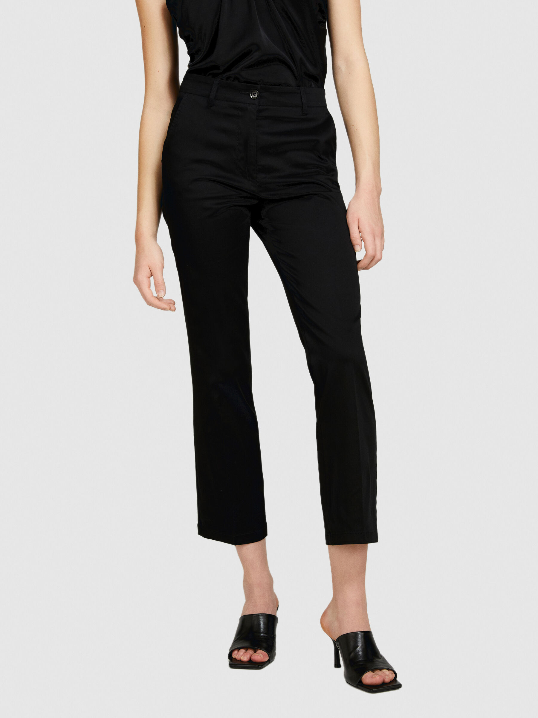 Cropped flared trousers Women image number null
