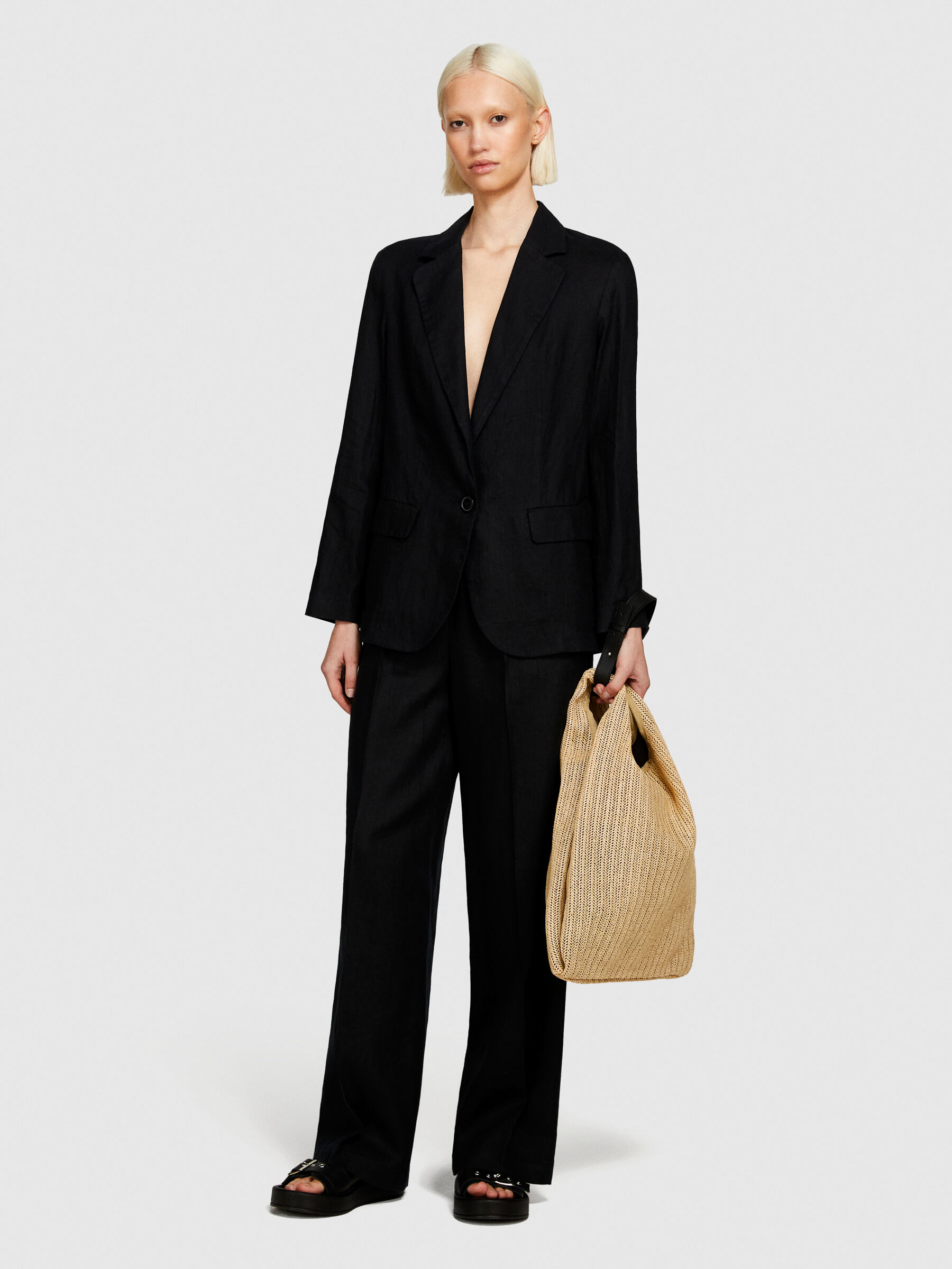 Women's unlined linen blazer discount