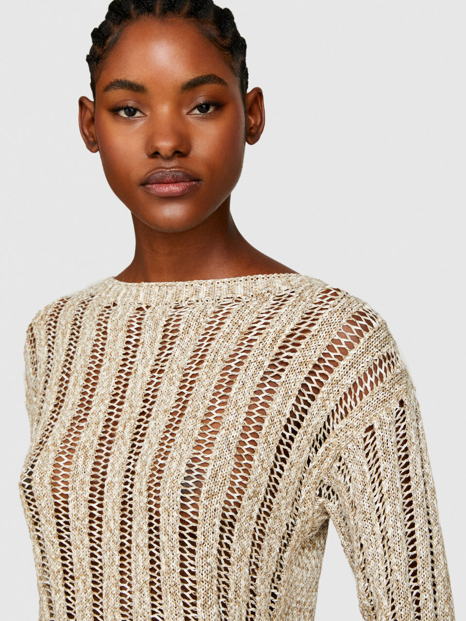 Ribbed look sweater Women image number null