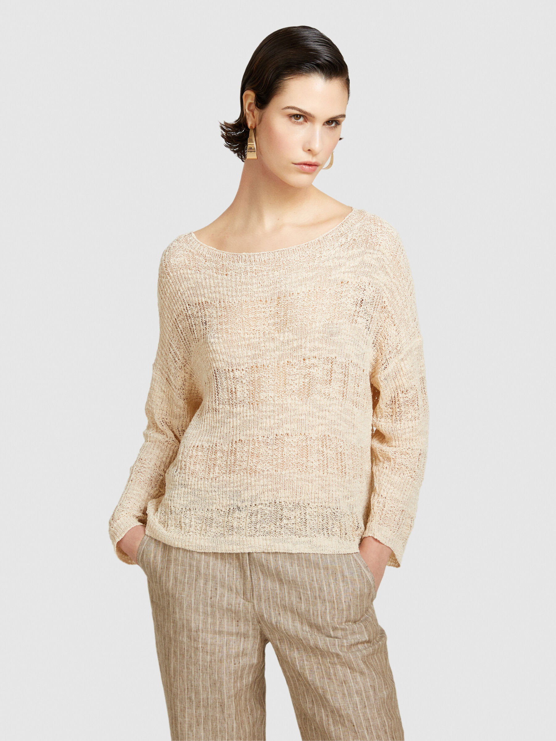 Boat neck sweater Women image number null