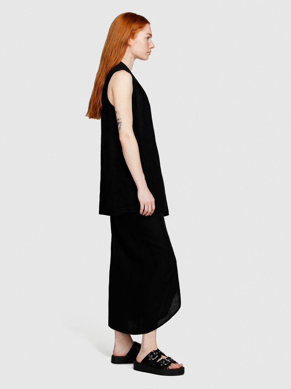 Pareo skirt in 100% linen Women image number null