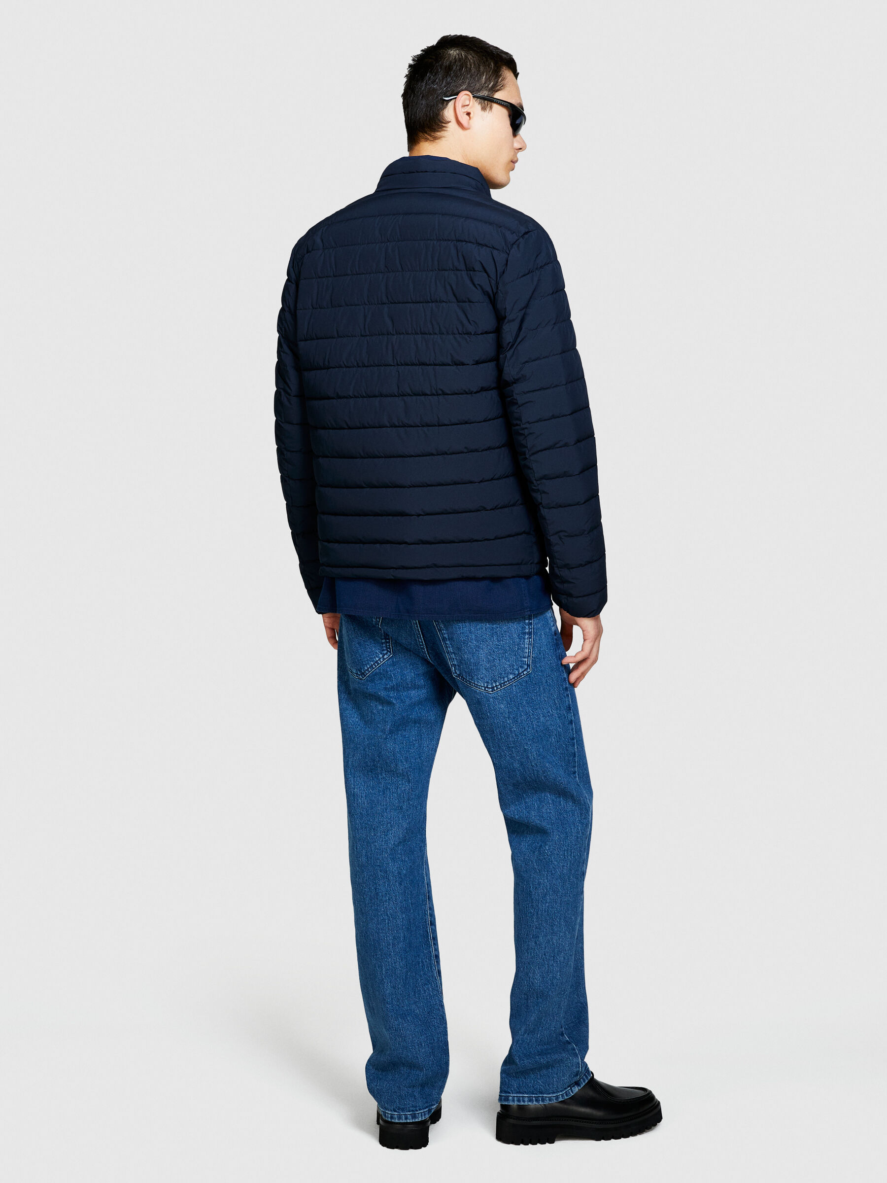 Slim fit padded jacket, Dark Blue - Sisley Slim fit padded jacket, Dark Blue - Sisley