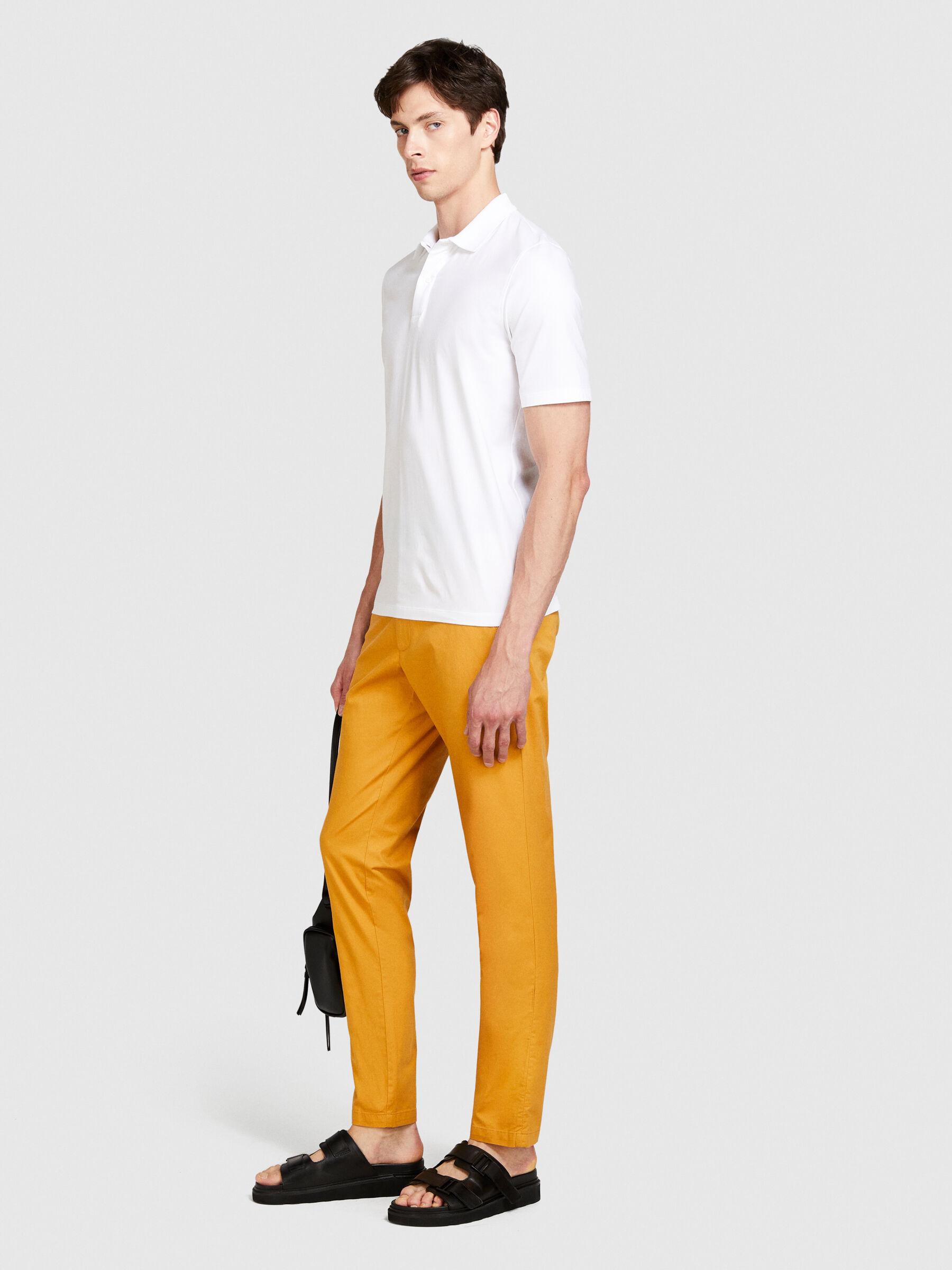 High-waisted wide-leg pants designed by women 2023 spring and summer new  fashion hang shun mustard yellow pants