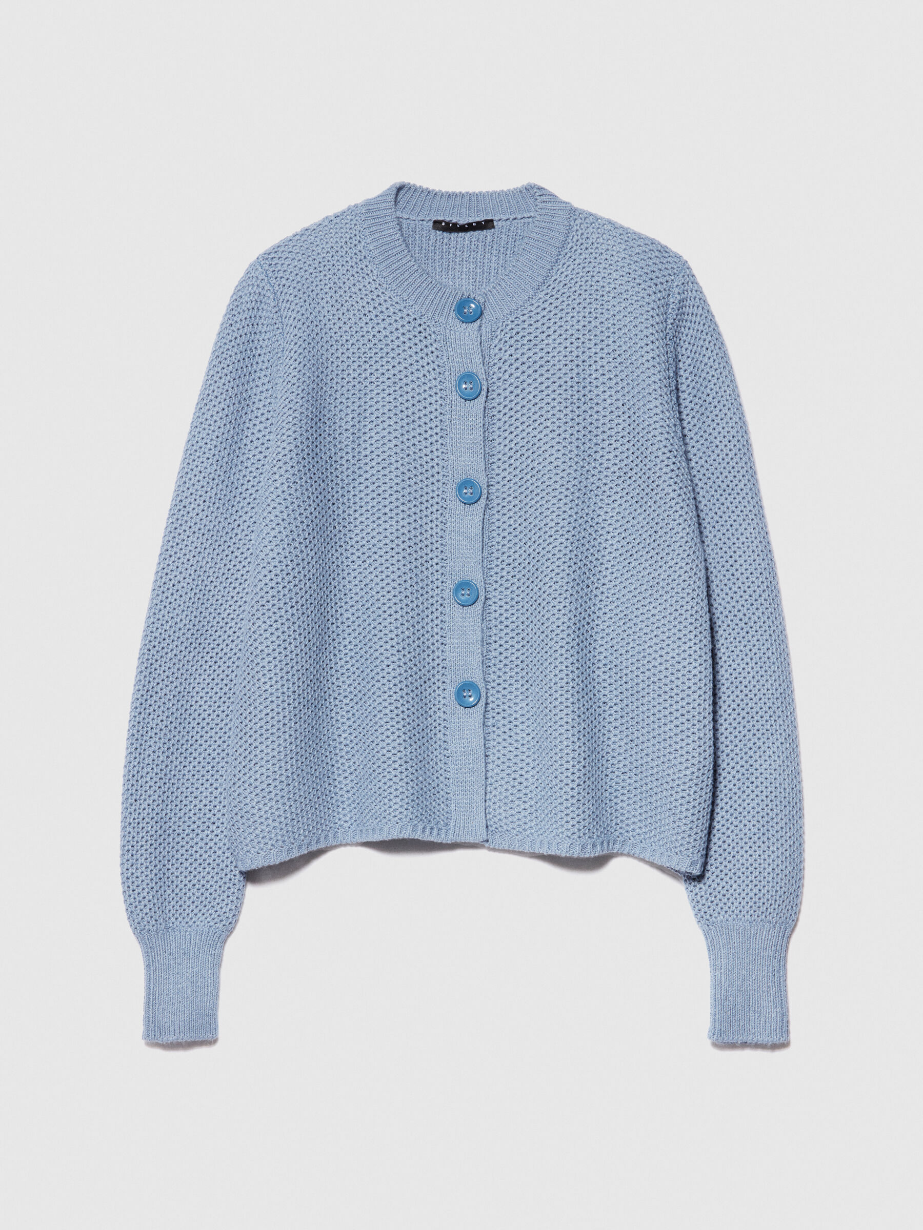 Cardigan with buttons, Light Blue - Sisley Cardigan with buttons, Light Blue - Sisley