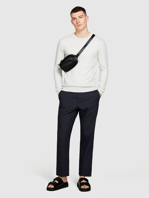 Slim fit sweater - men's crew neck sweaters | Sisley