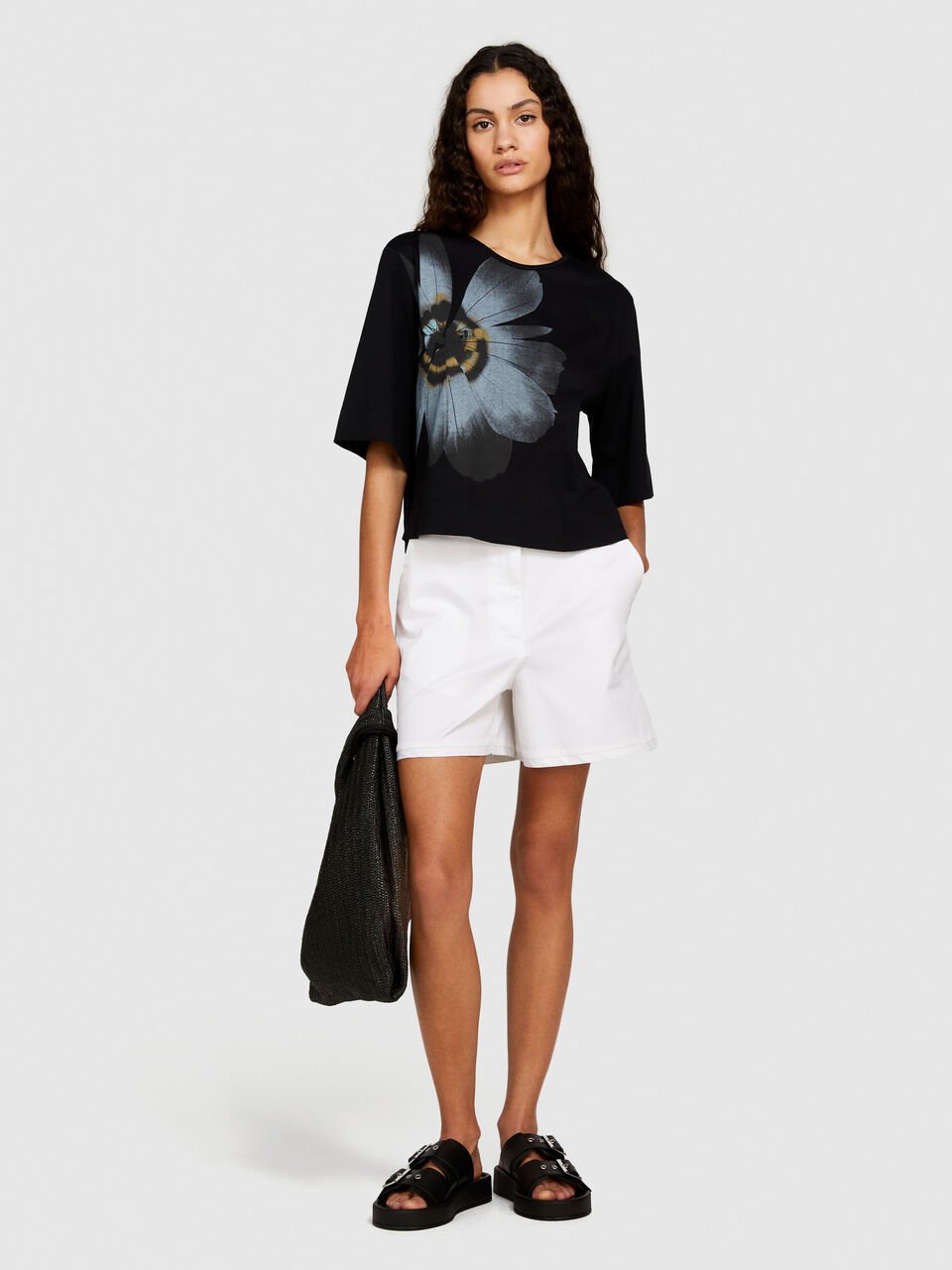 Organic cotton t-shirt with print Women image number null