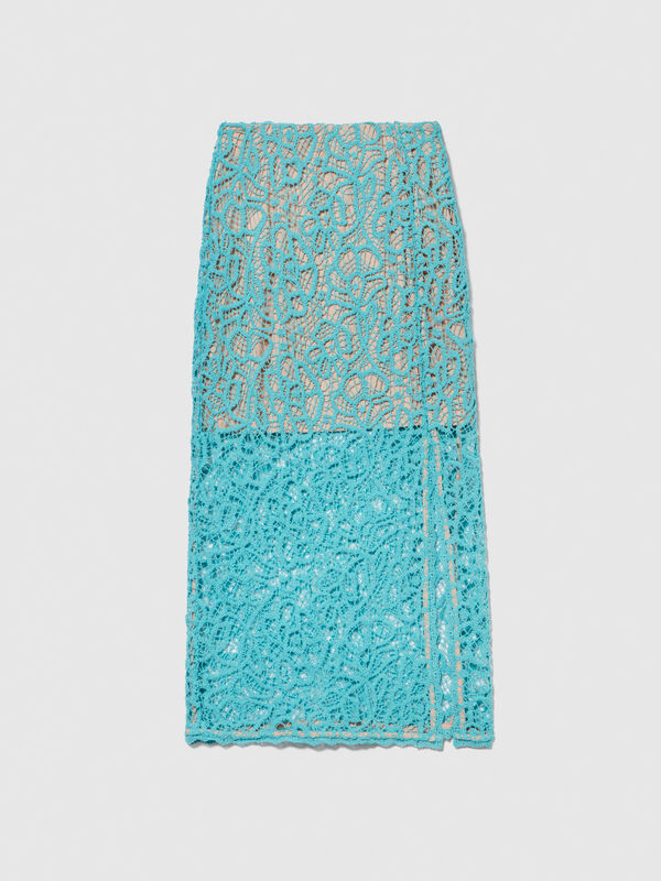Midi skirt in crochet - women's midi skirts | Sisley