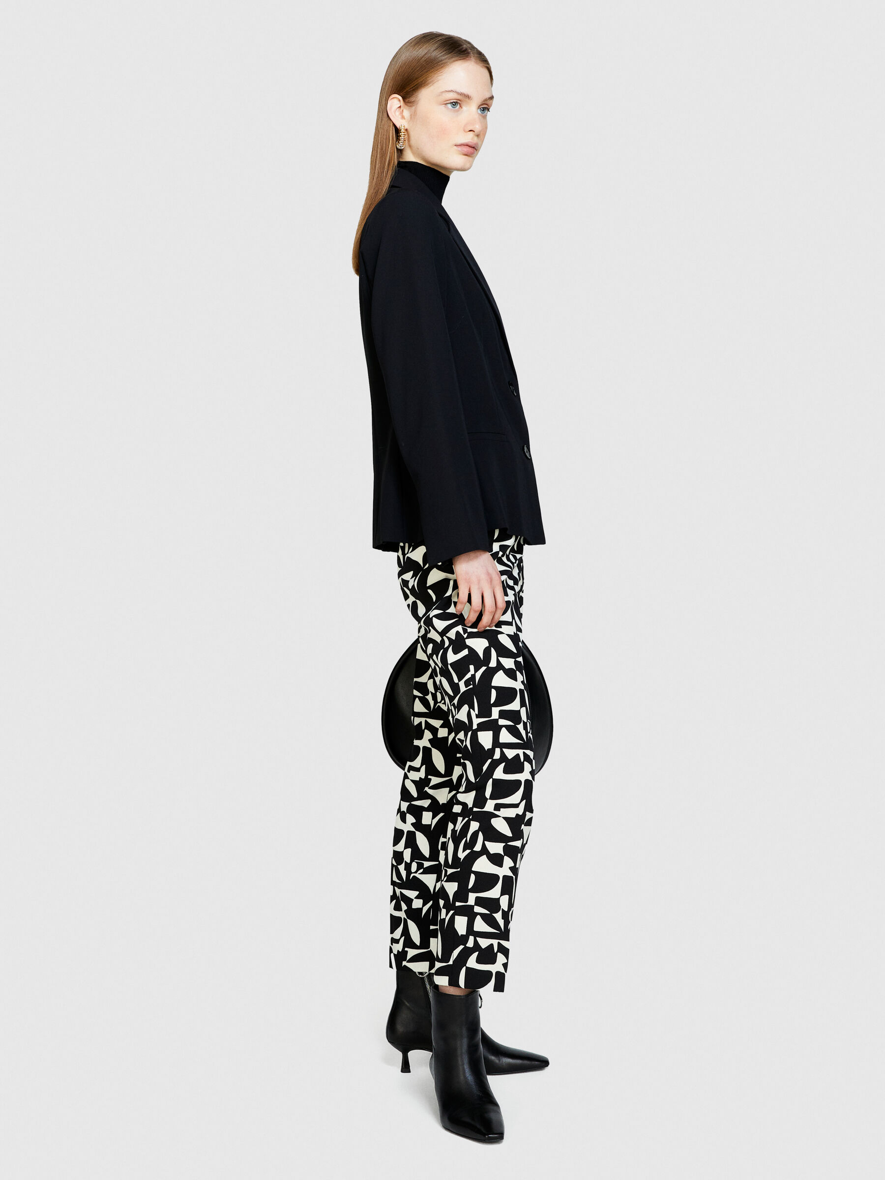 Printed cigarette trousers Women image number null