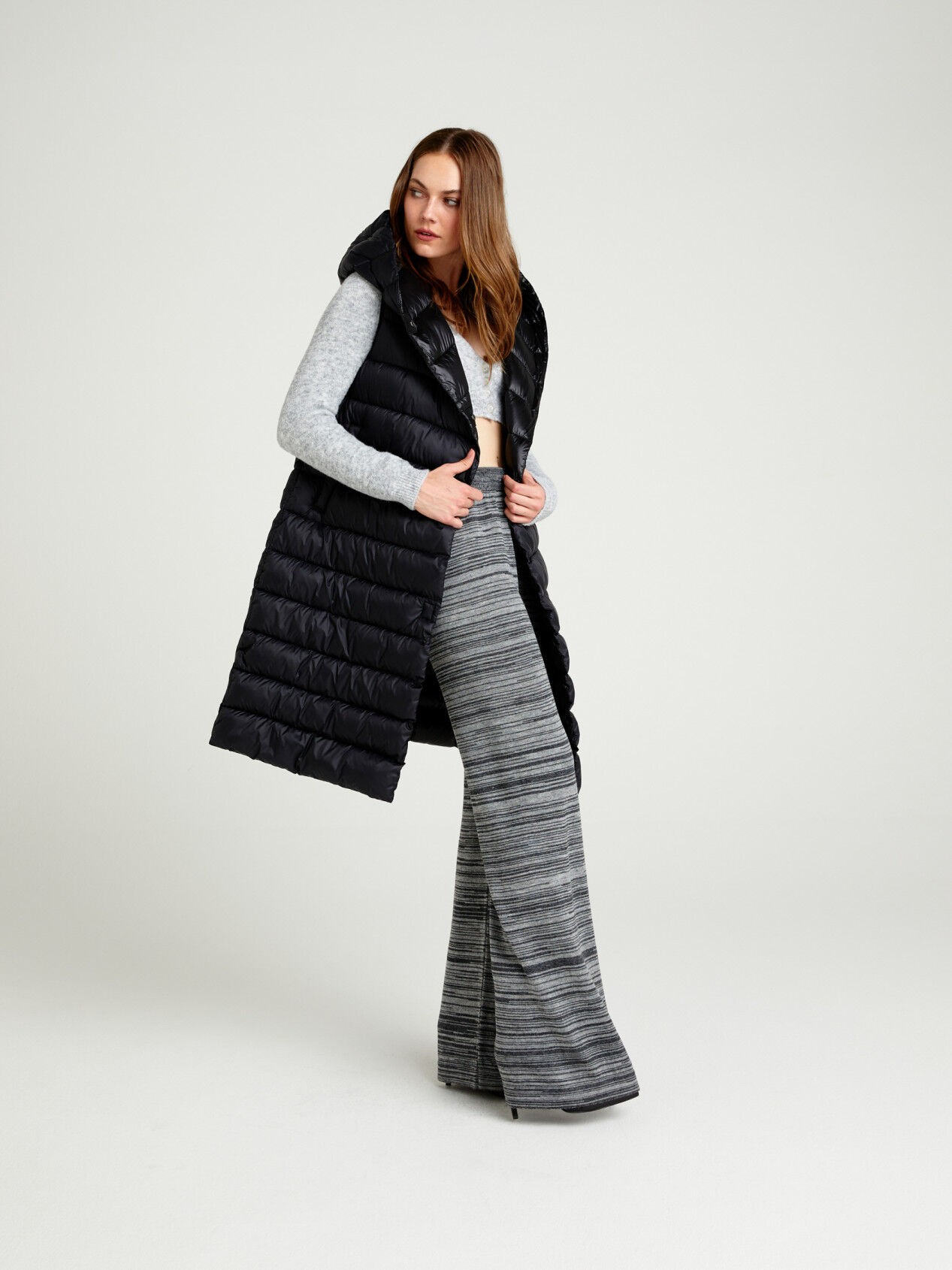 long sleeveless jacket