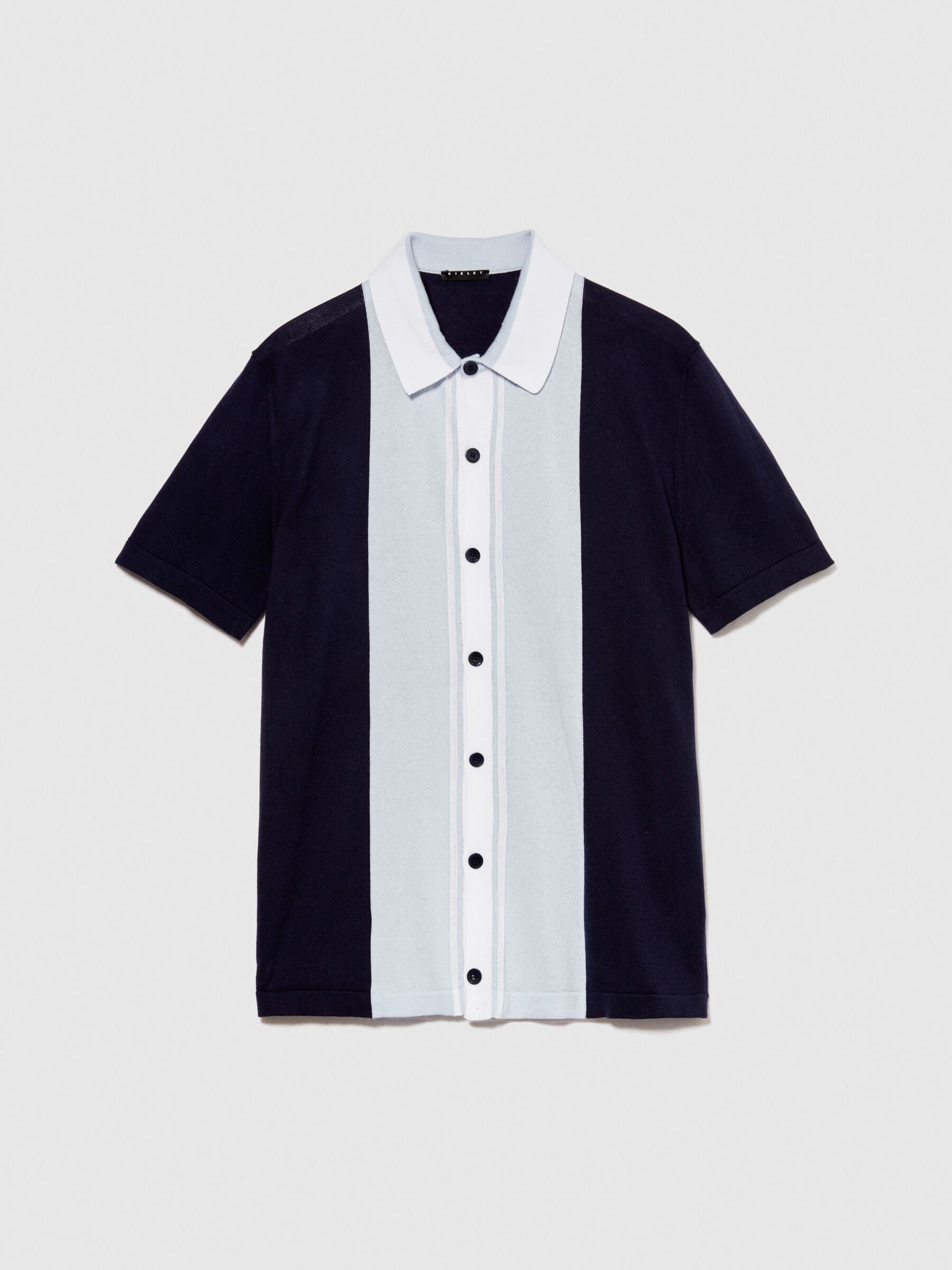 Color block sweater with buttons Men image number null