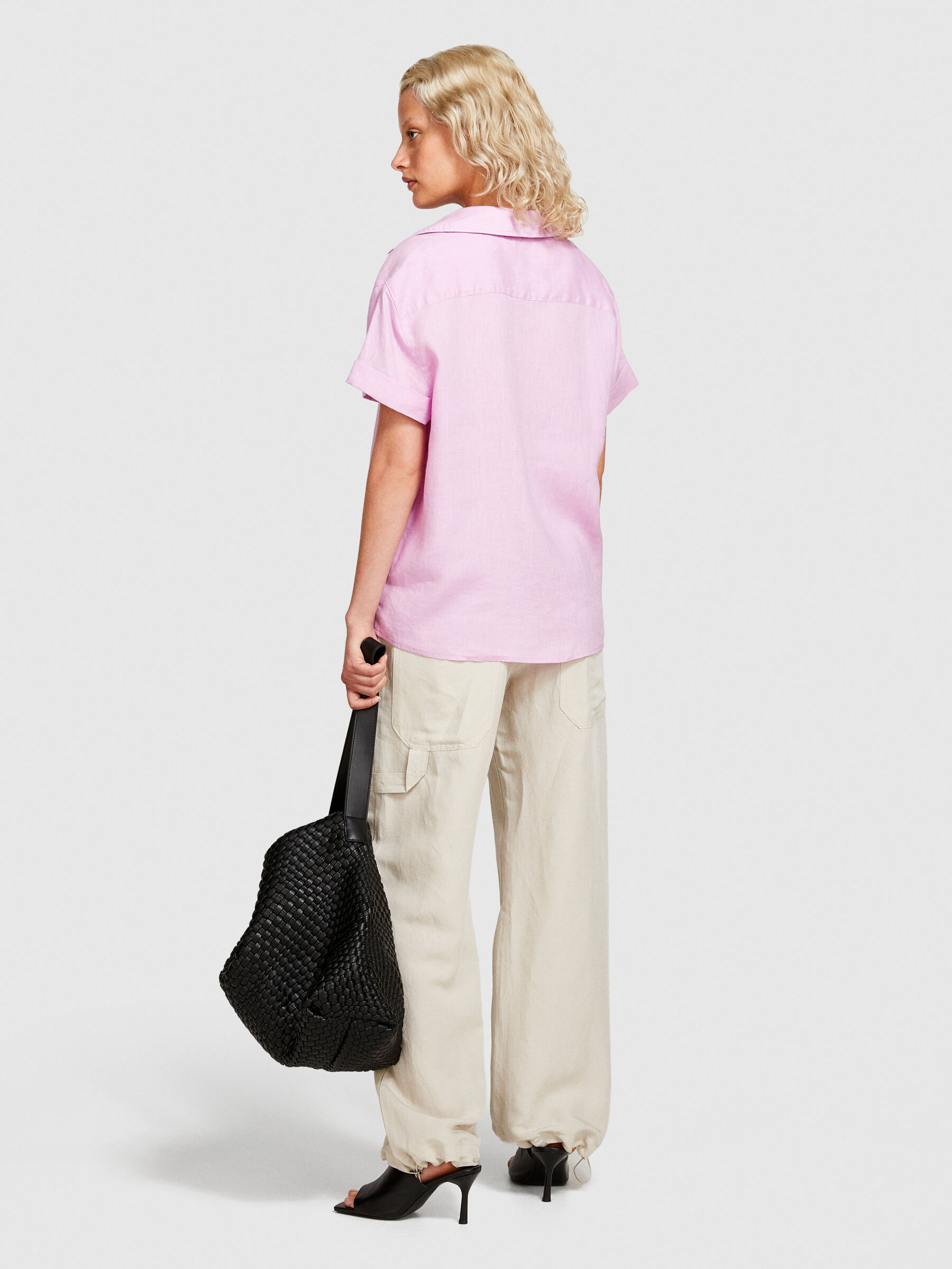 ☆F.ILLUMINATE☆ Daily Pocket Shirt Pink Ash & Erie Pink Wrinkle Resistant Dress Shirt for Short Men