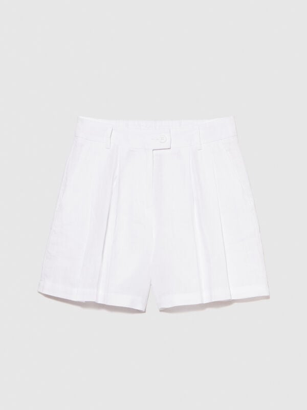 100% linen shorts 100% linen shorts - women's shorts | Sisley