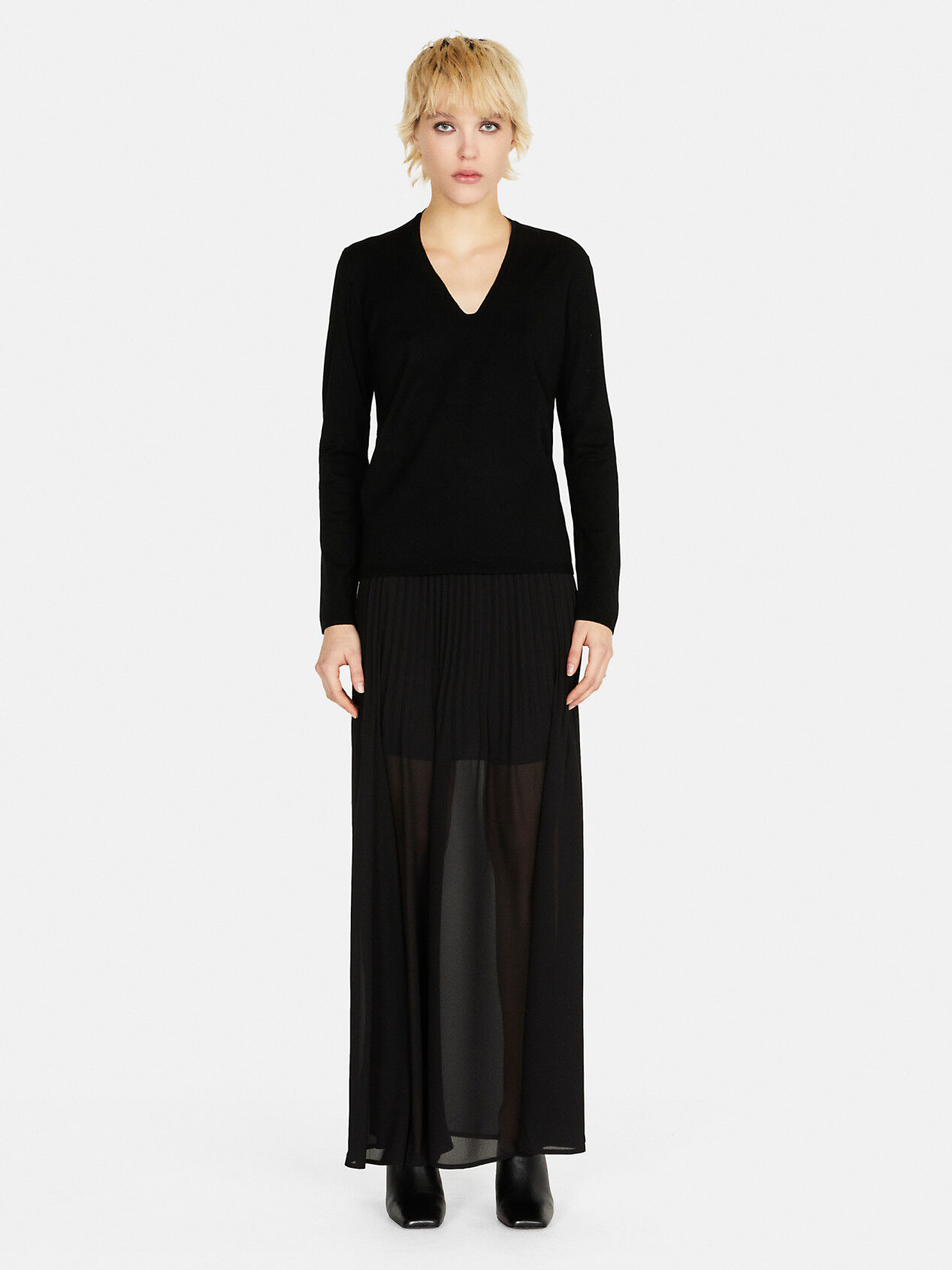 Plunging shop neckline sweater
