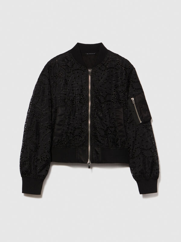 Embroidered bomber jacket - women's jackets | Sisley