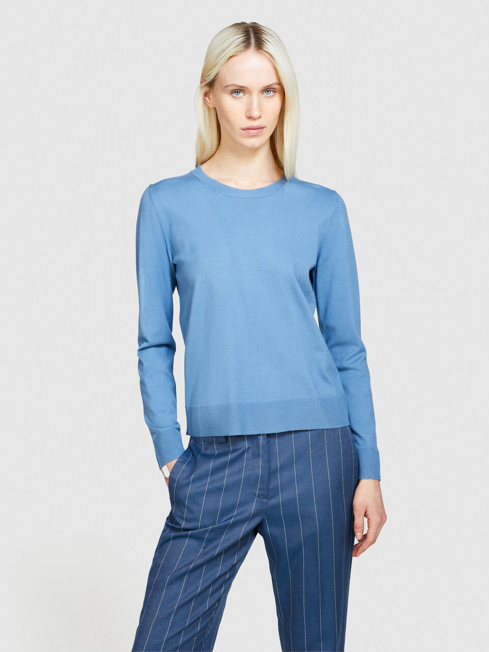 Solid colored sweater Women image number null