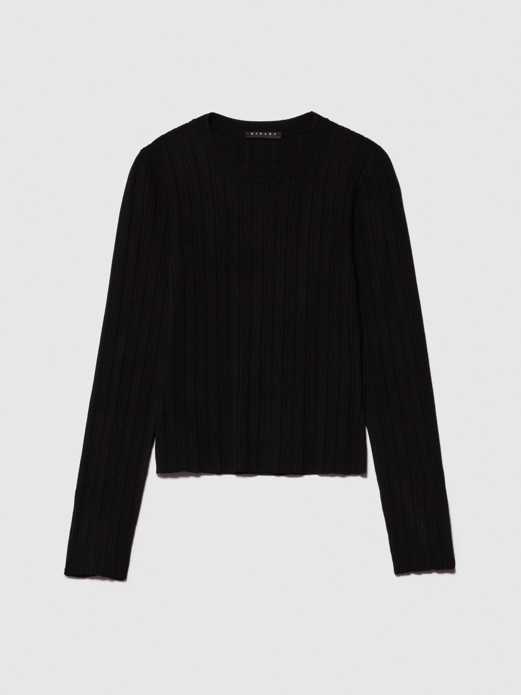 Slim fit ribbed sweater Women image number null