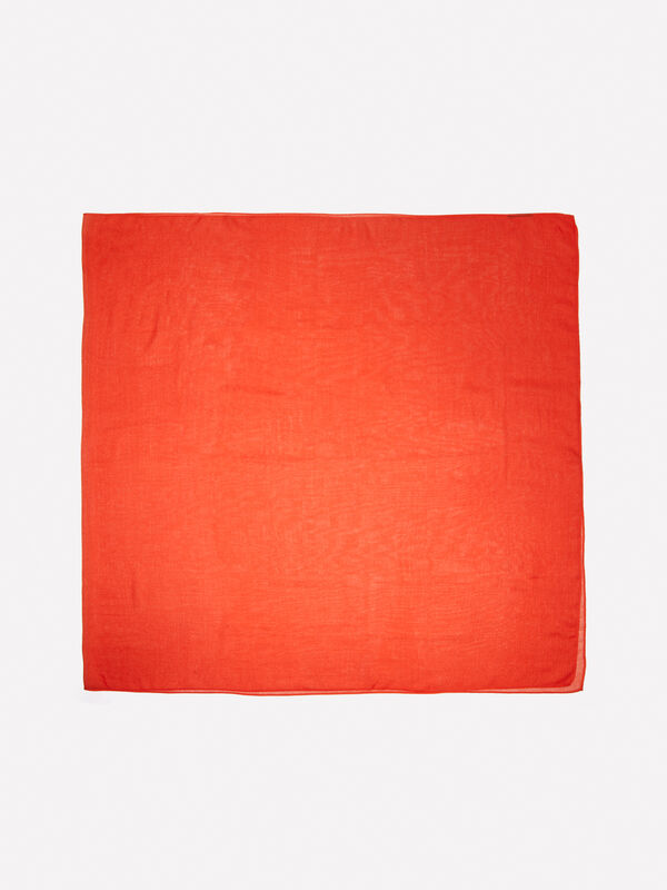 Red stole in silk blend - women's scarves and foulards | Sisley