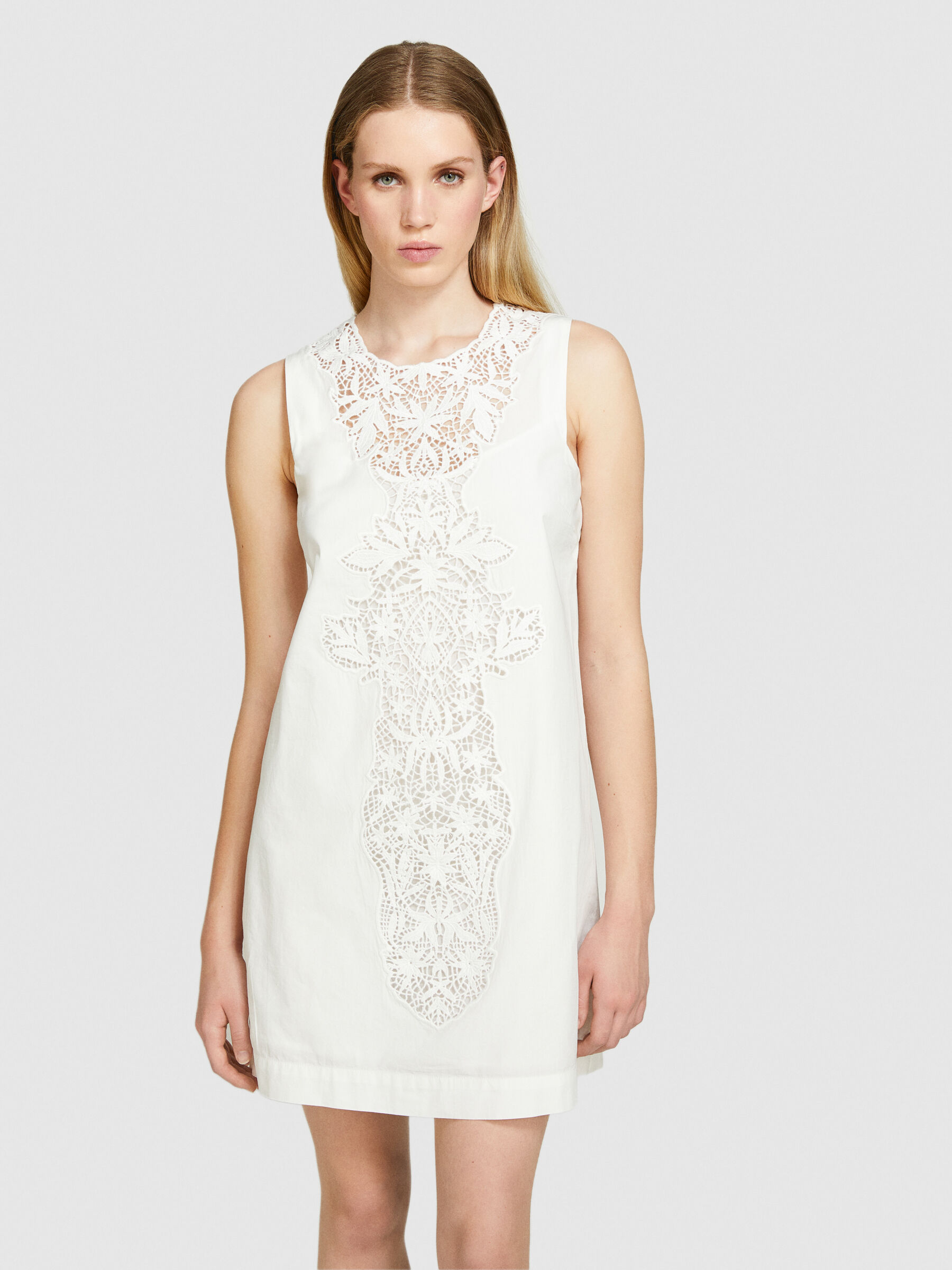 ワンピース ICEBERG Woman Dress White AH017534 1101 Sleeveless dress with crochet, White - Sisley