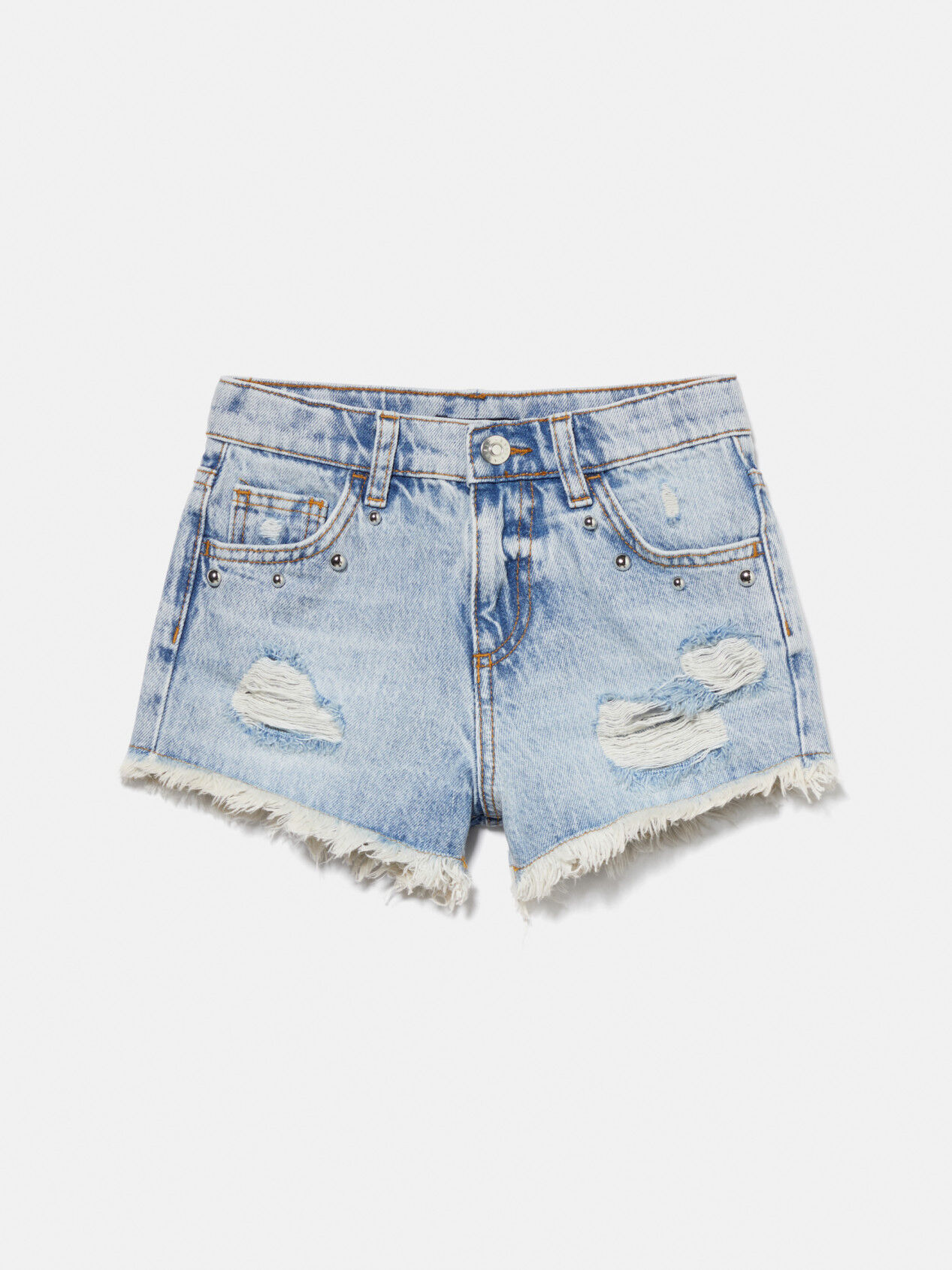 Denim shorts with studs Light Blue Sisley