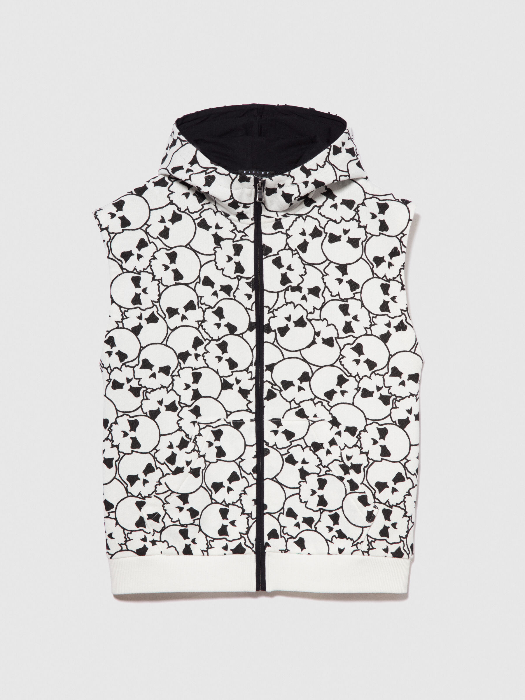 Sleeveless printed sweatshirt Junior Boy image number null