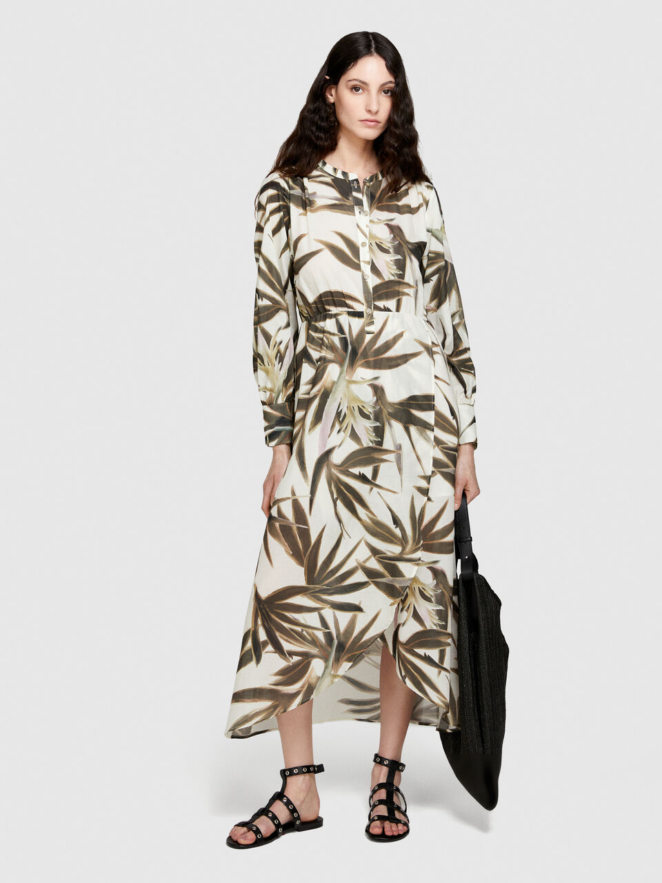 Printed shirt dress Women image number null