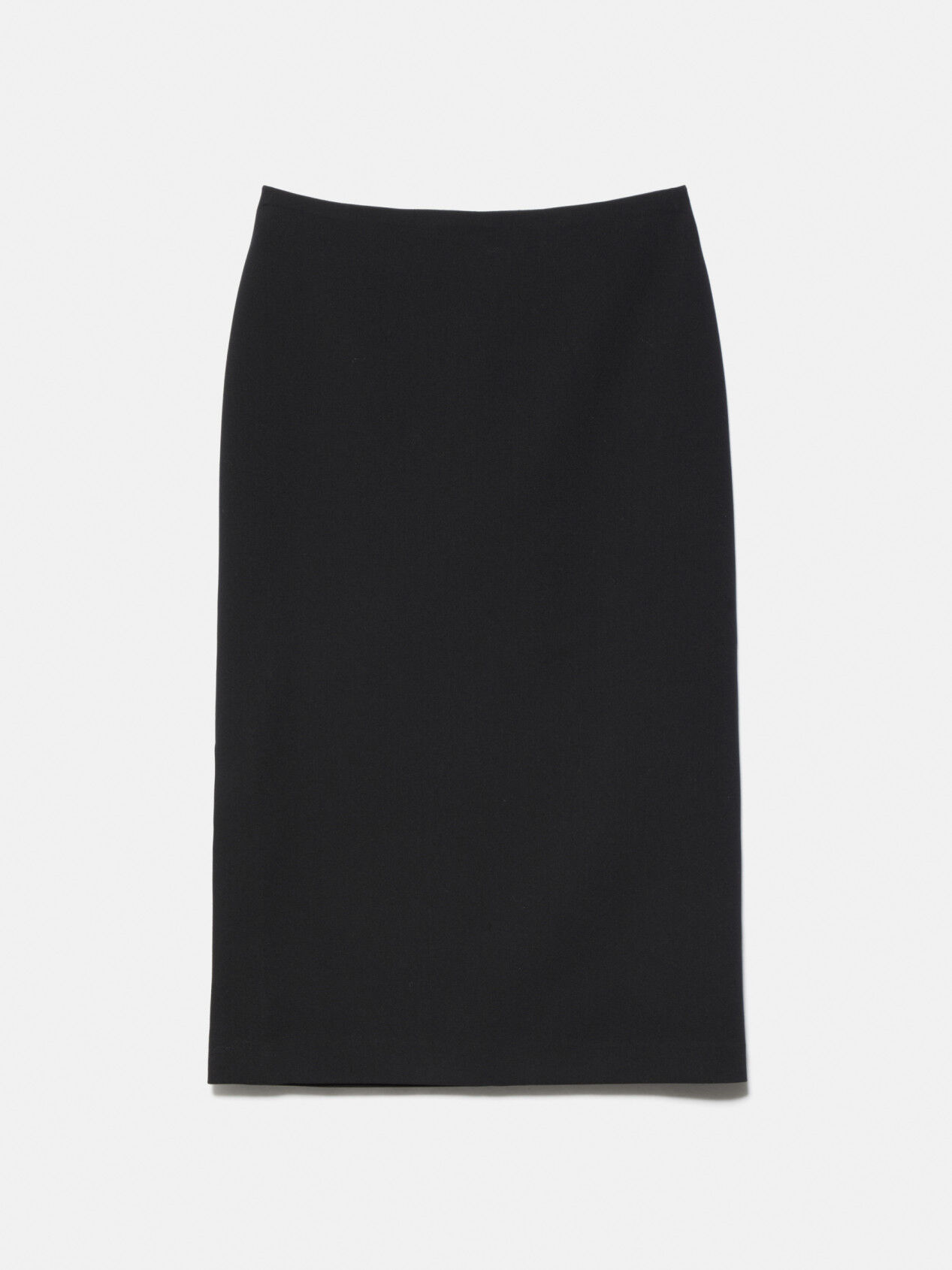 Pencil skirt with slit Black Sisley