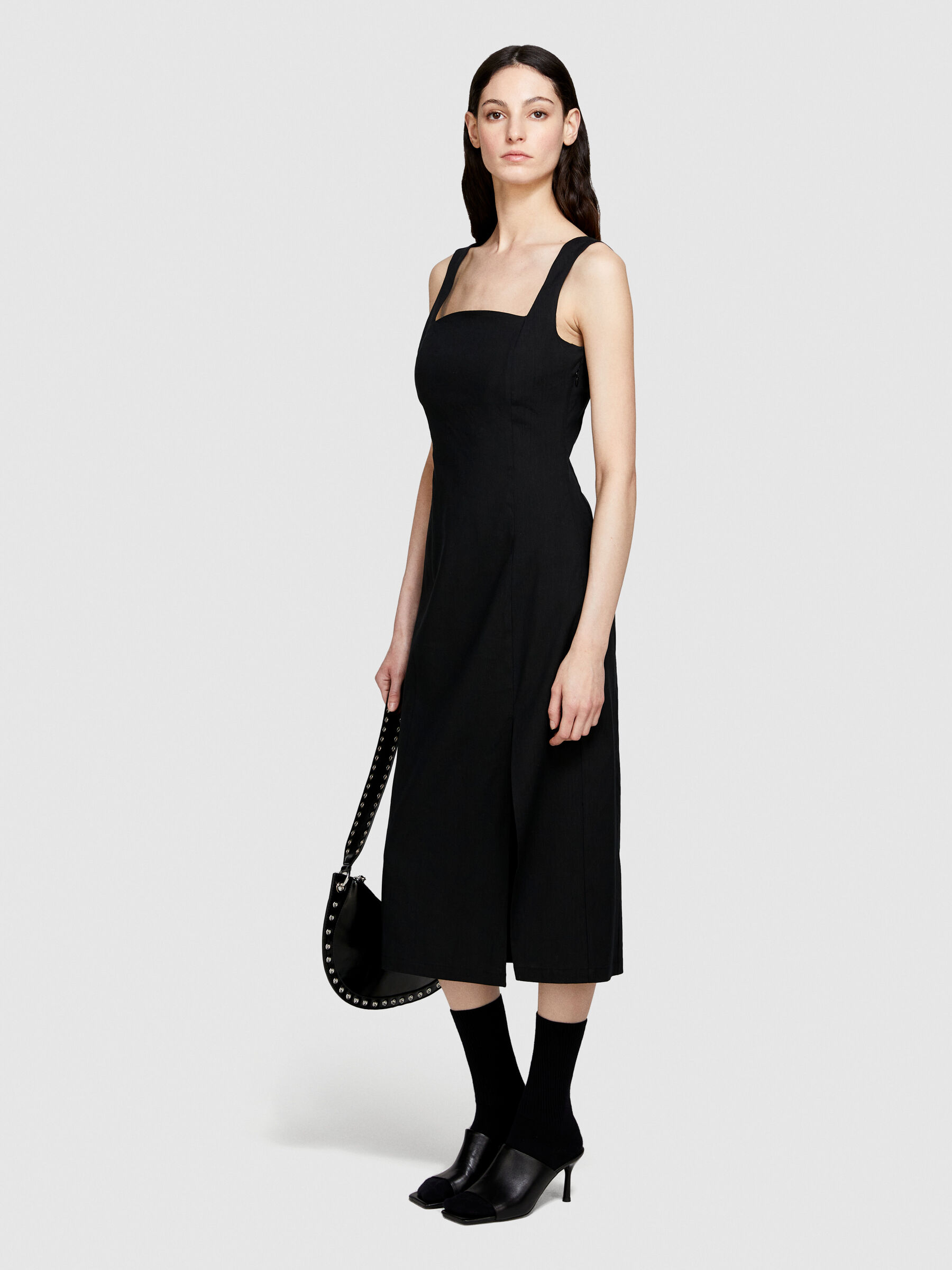 Fitted dress with slit Women image number null