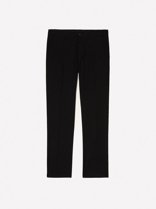 Black tailored trousers - men's slim fit trousers | Sisley