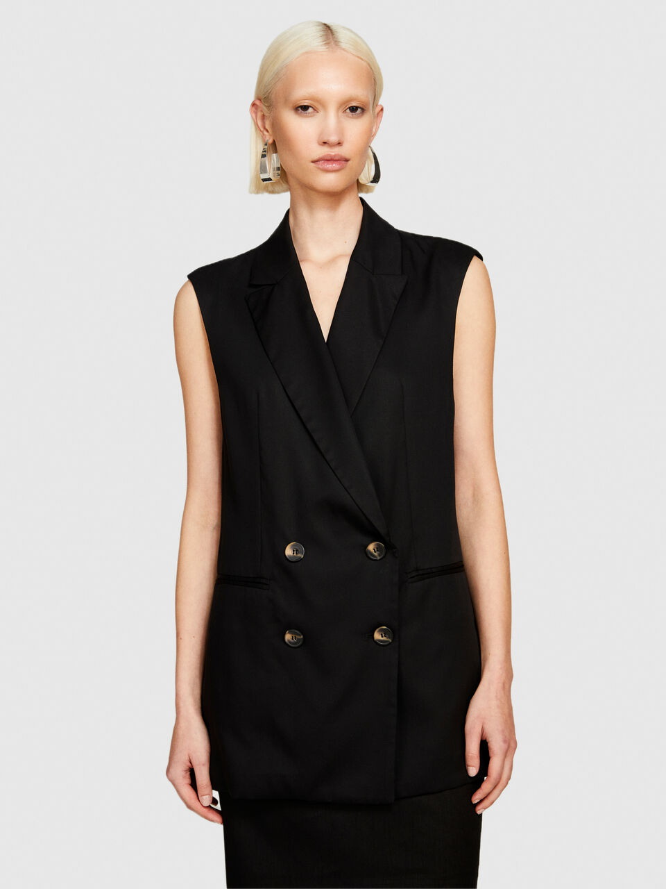 Double-breasted vest Women image number null