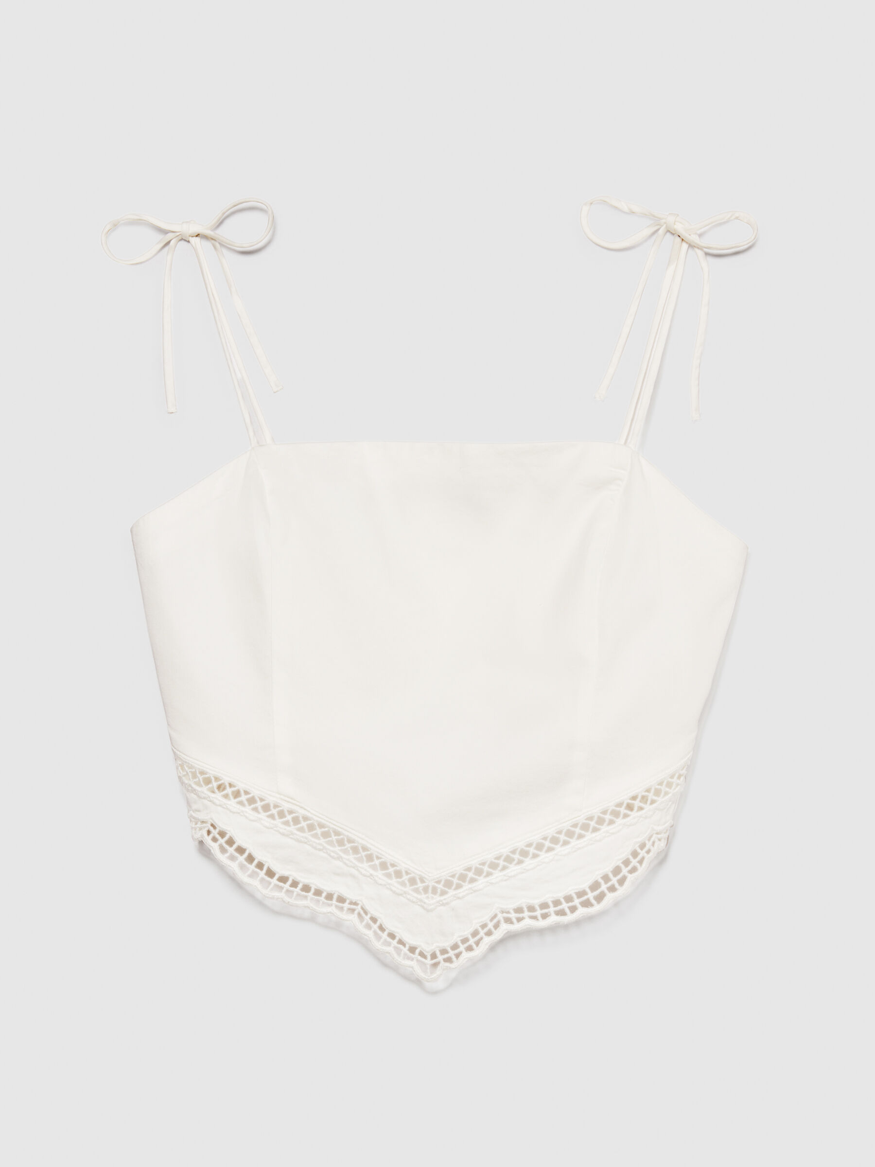 Satin top with embroidery Women image number null