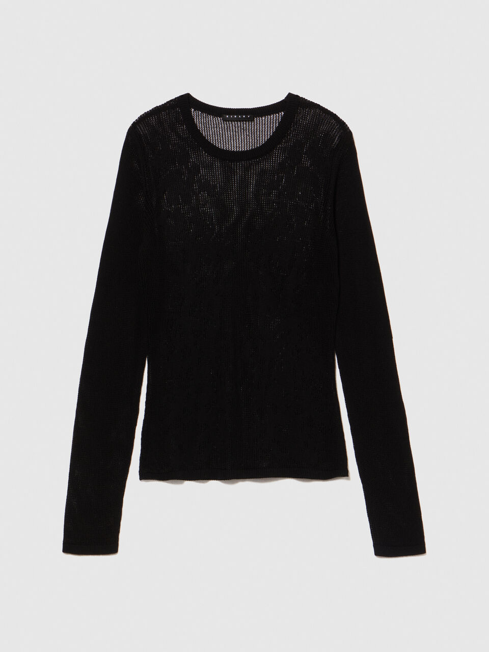 Sweater with floral lace Women image number null