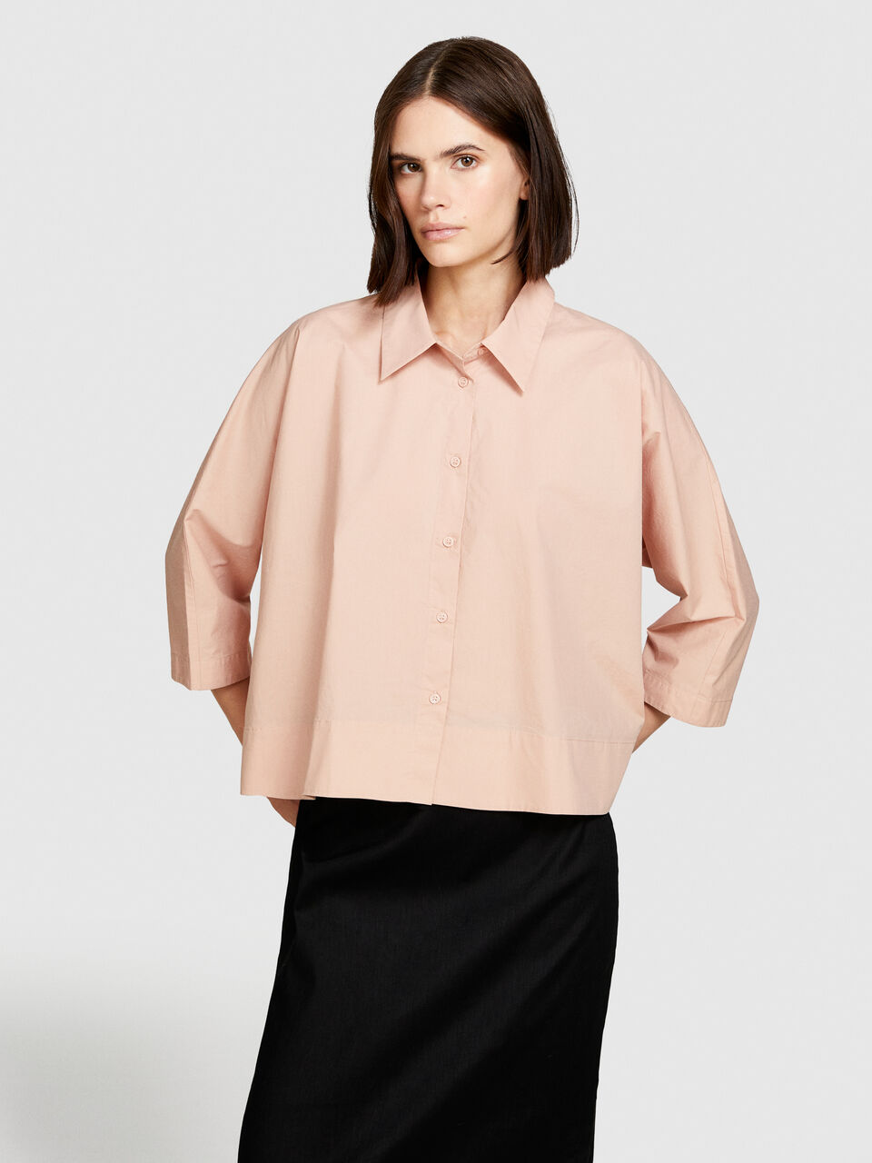Shirt with kimono sleeves Women image number null
