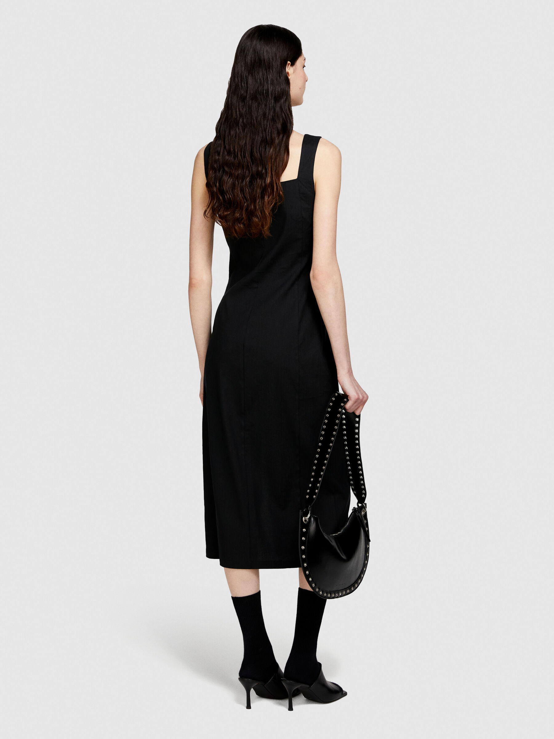 Fitted dress with slit Women image number null