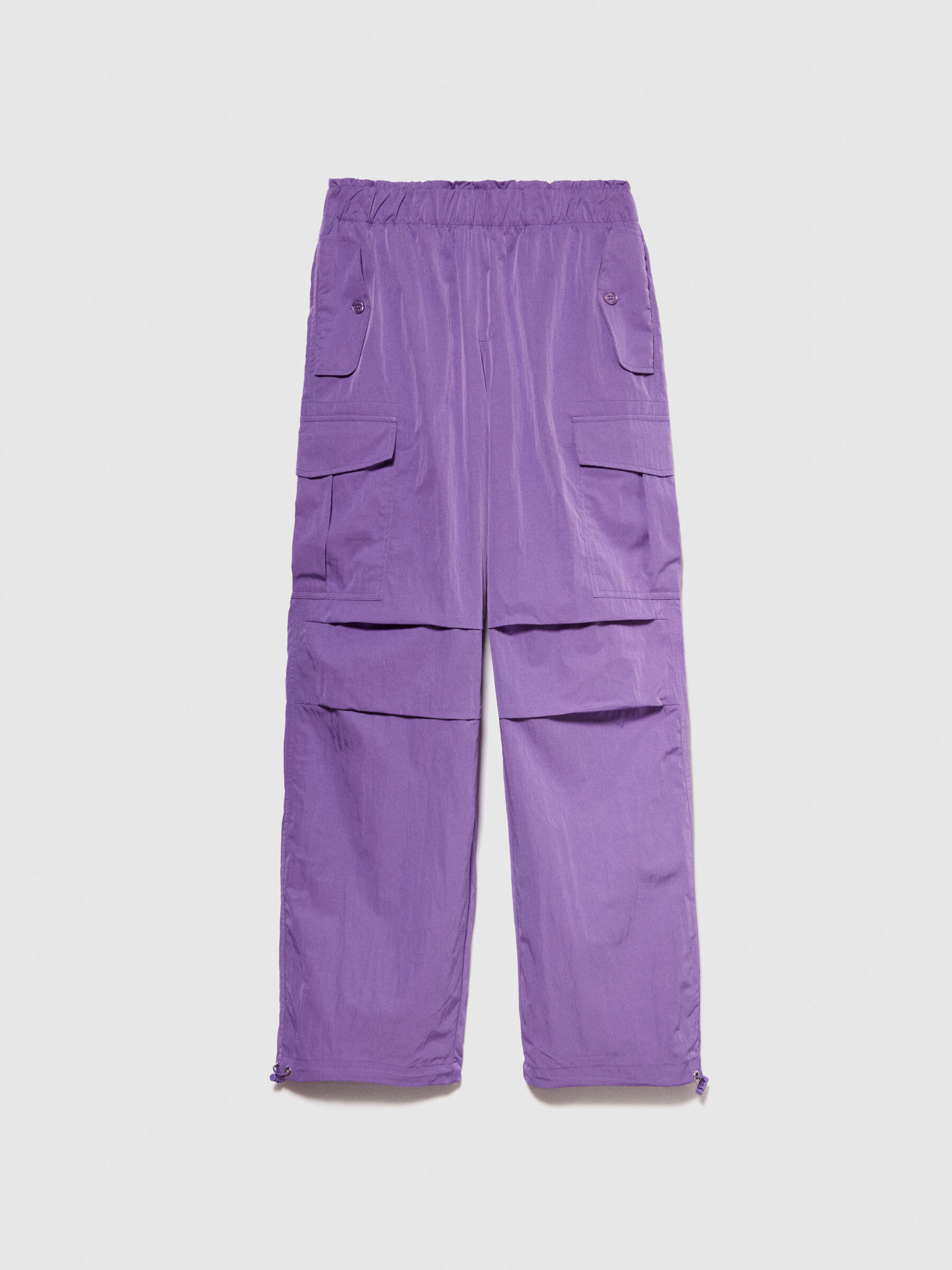 Cargo trousers with pockets, Lilac - Sisley