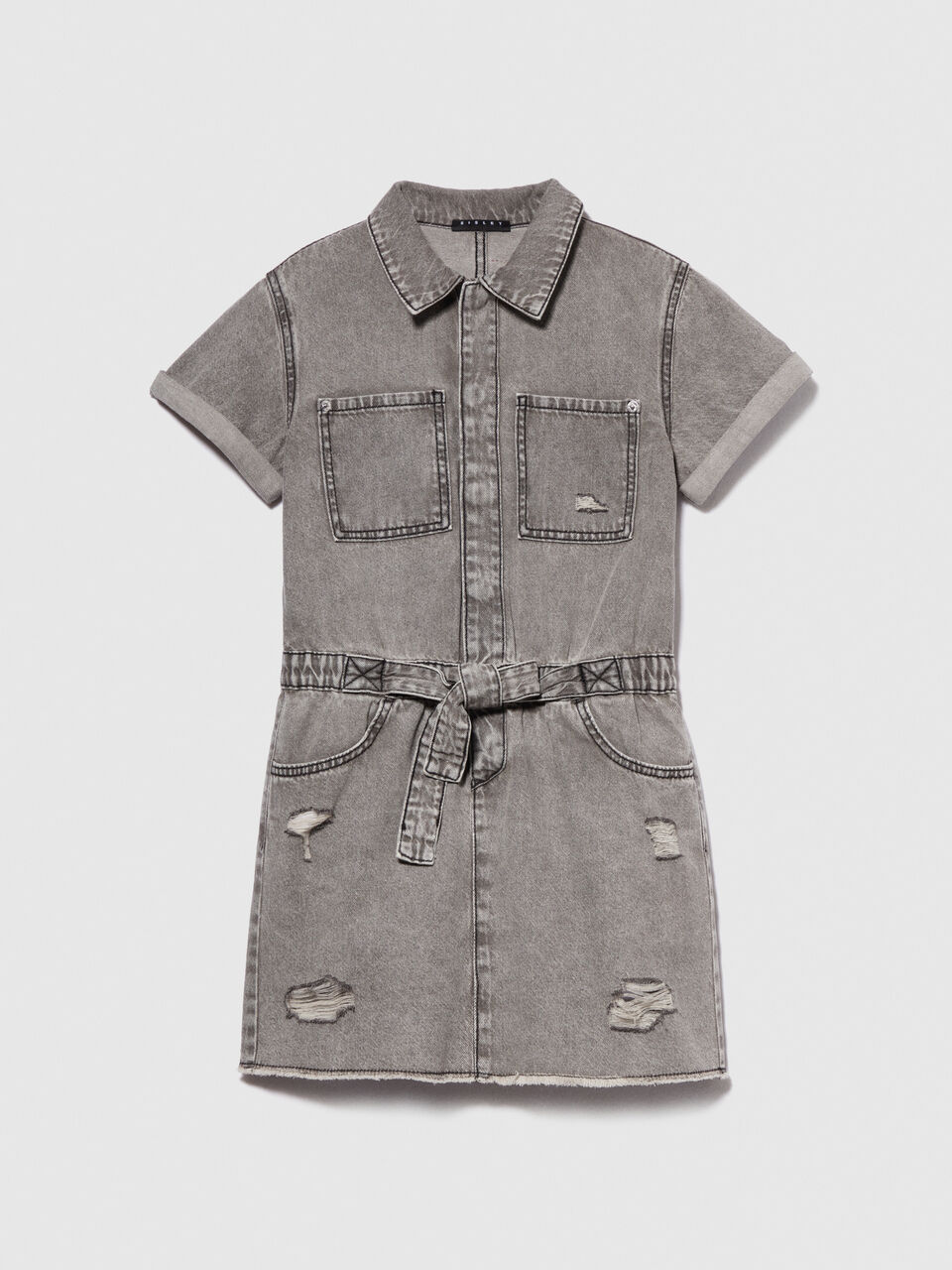 Denim dress with tears Junior Girl image number null