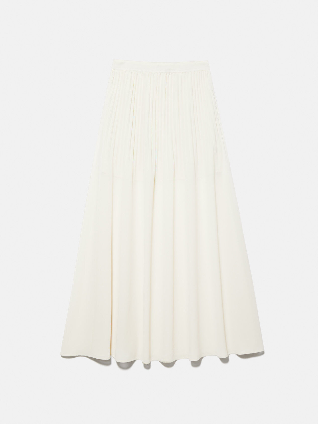 White pleated skirt long hot sale