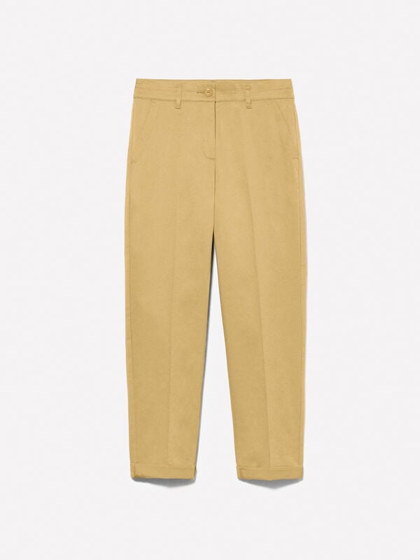Mustard cigarette trousers Mustard cigarette trousers - women's skinny fit trousers | Sisley